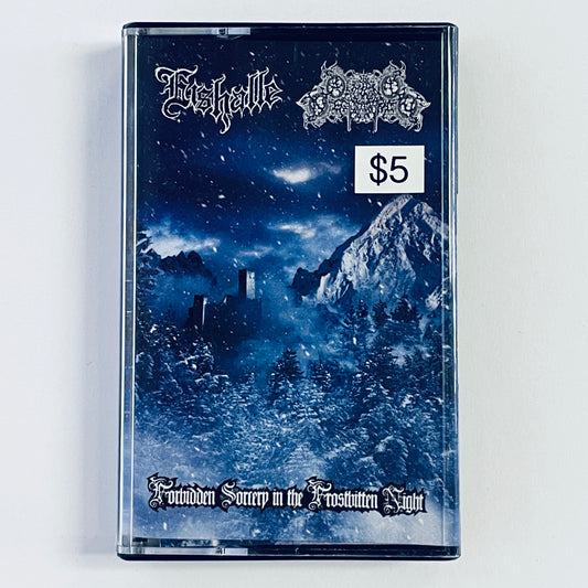 Eishalle / Ancient Necromancy – Forbidden Sorcery In The Frostbitten Nigh split cassette tape (used)