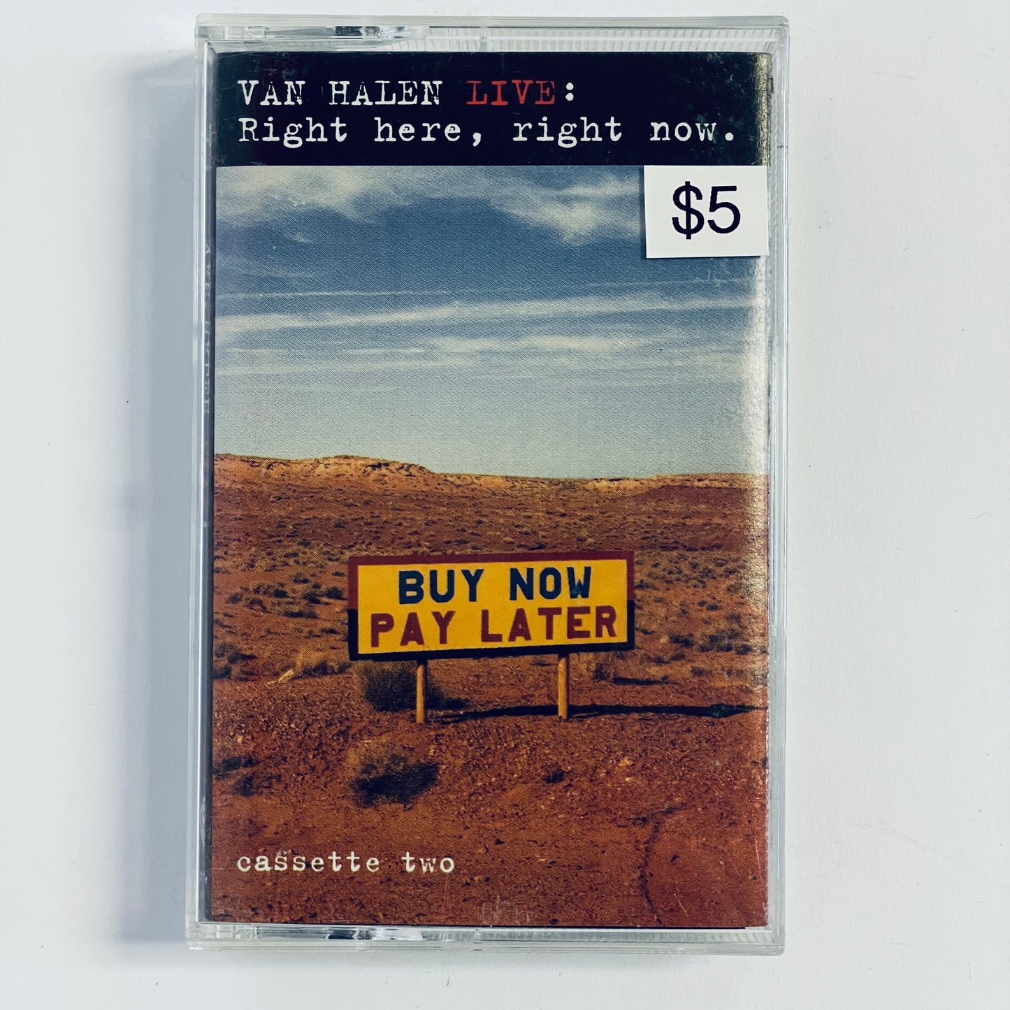 Van Halen – Live: Right Here, Right Now. cassette tape (used)