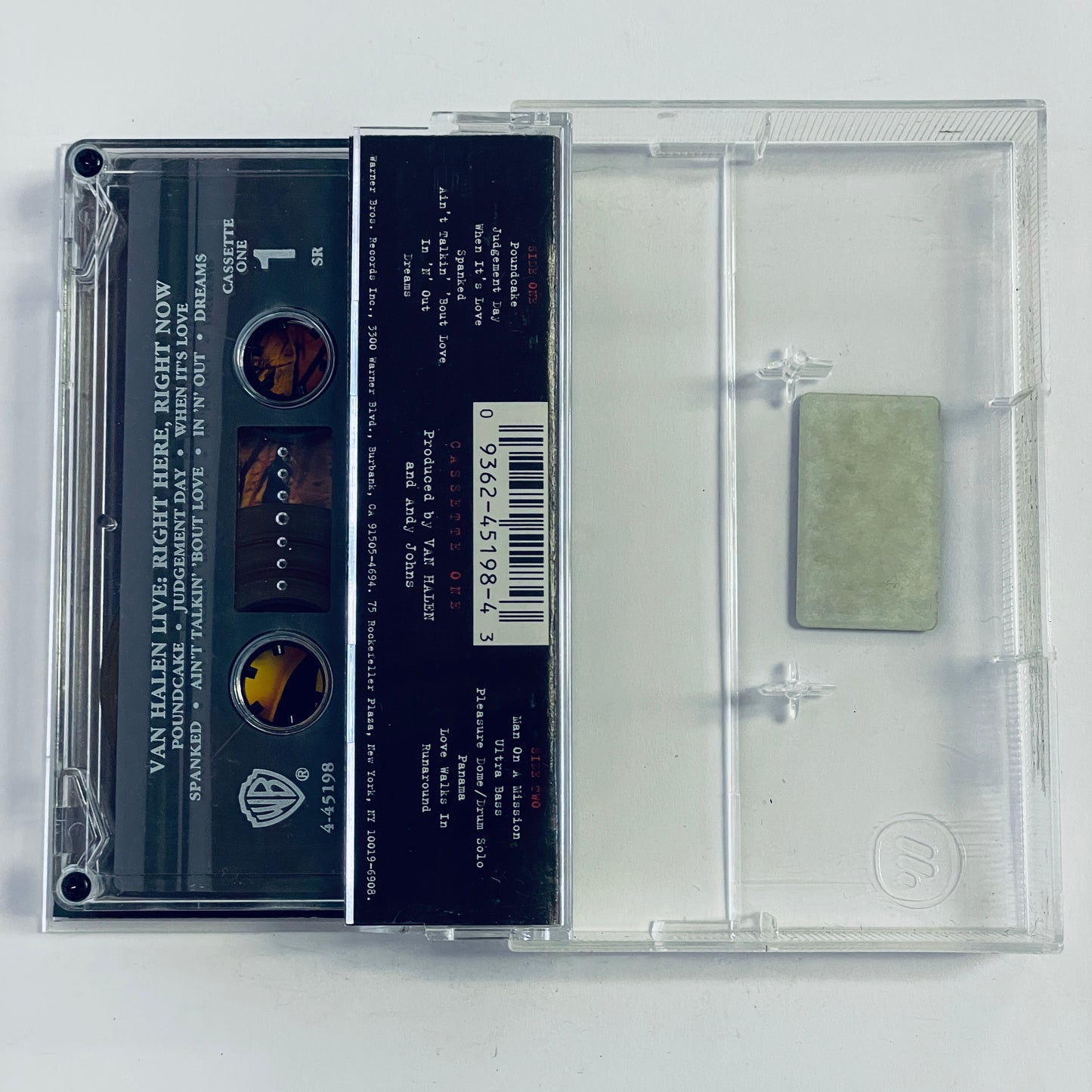 Van Halen – Live: Right Here, Right Now. cassette tape (used)