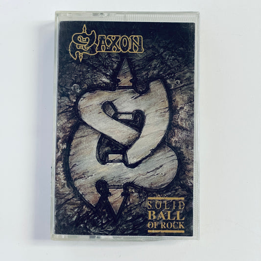 Saxon – Solid Ball Of Rock cassette tape (used)