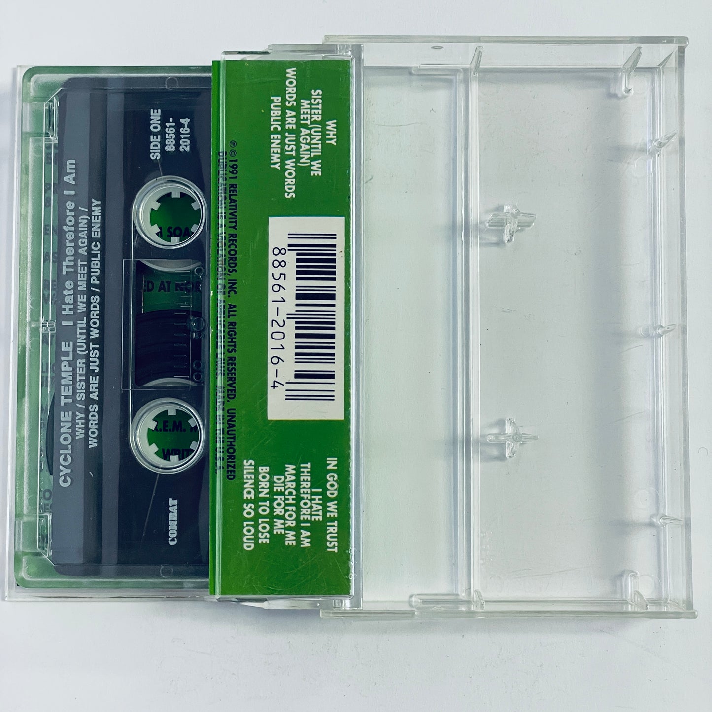 Cyclone Temple – I Hate Therefore I Am cassette tape (used)