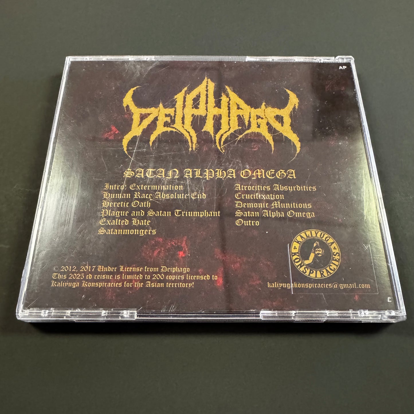 Deiphago - Satan Alpha Omega CD (used)