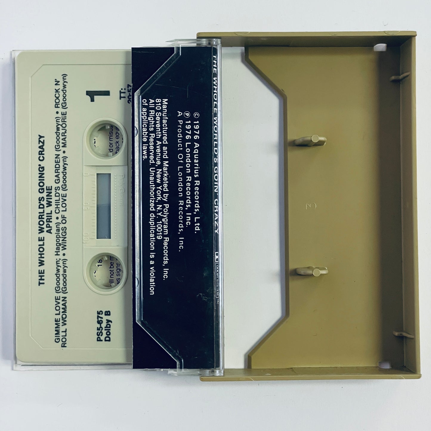 April Wine – The Whole World's Goin' Crazy cassette tape (used)