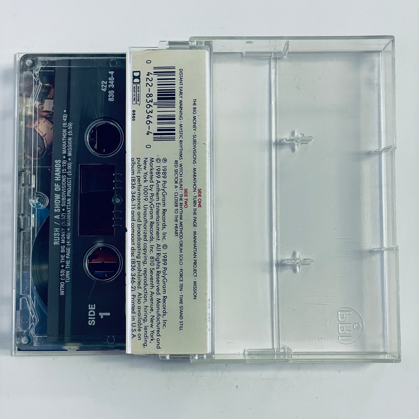 Rush – A Show Of Hands cassette tape (used)