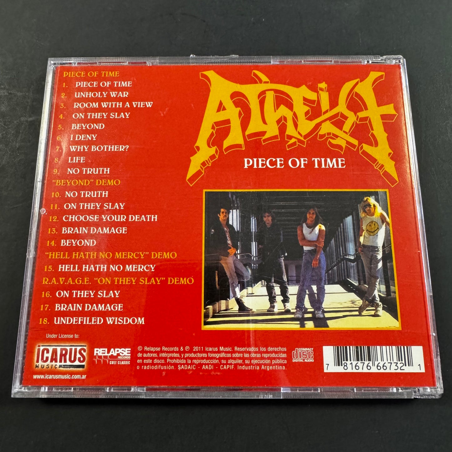 Atheist - Piece of Time CD - Argentinian pressing (used)
