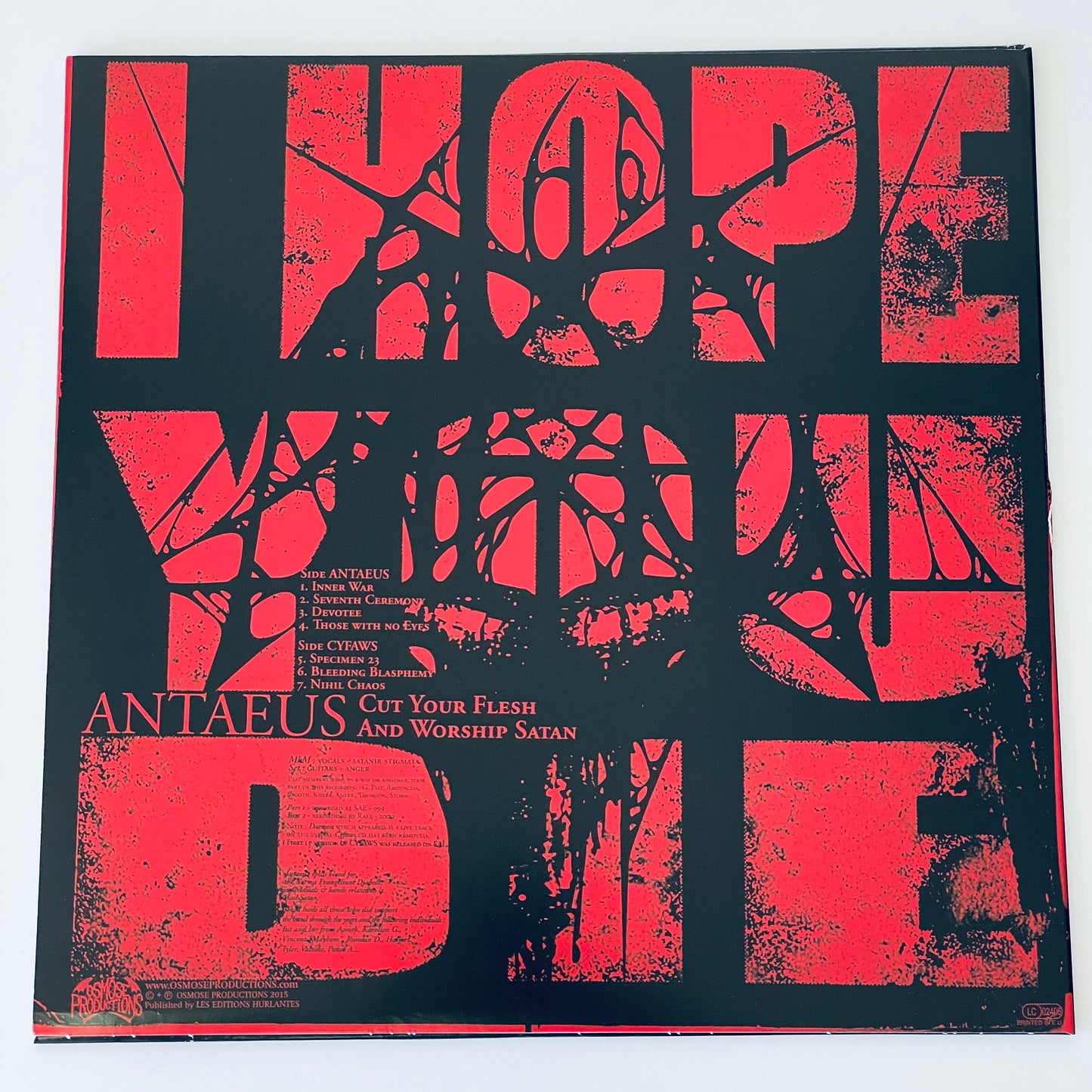 Antaeus – Cut Your Flesh And Worship Satan LP (used)
