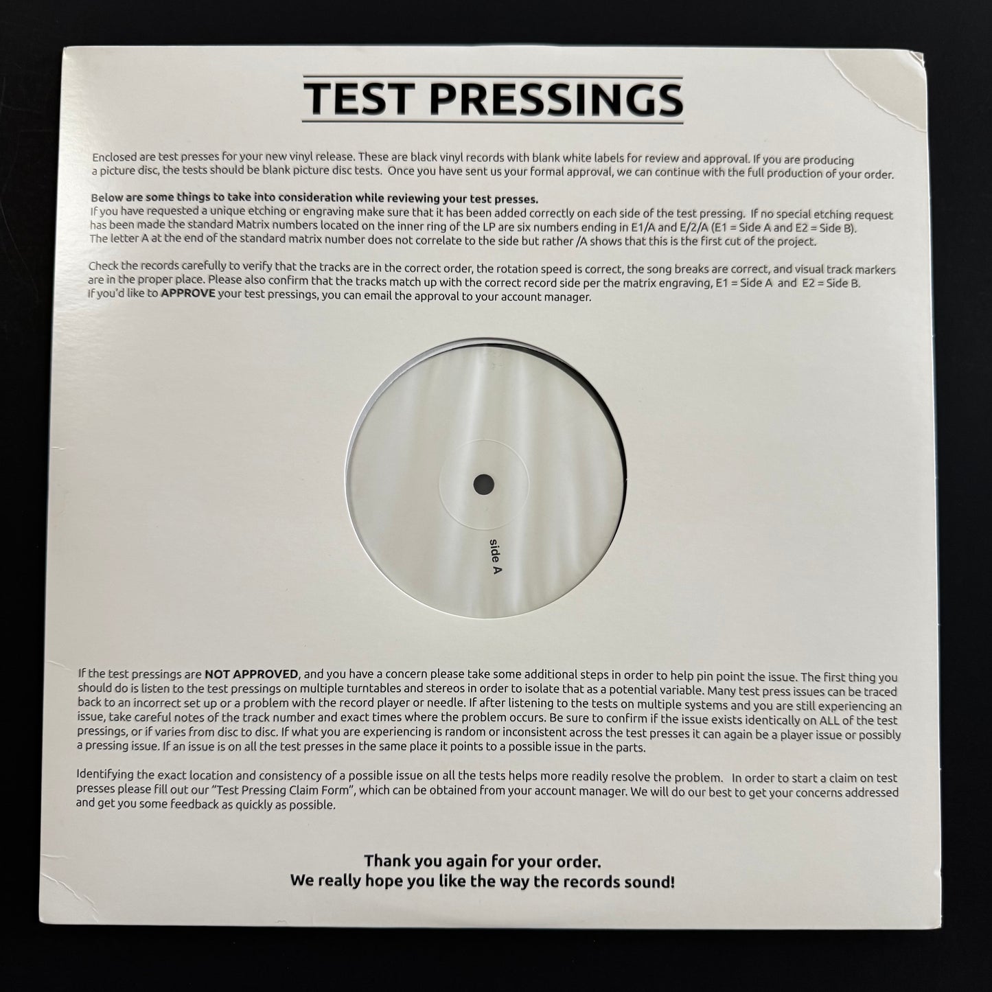 Haunter / Sovereign - Split LP - Test Pressing (used)