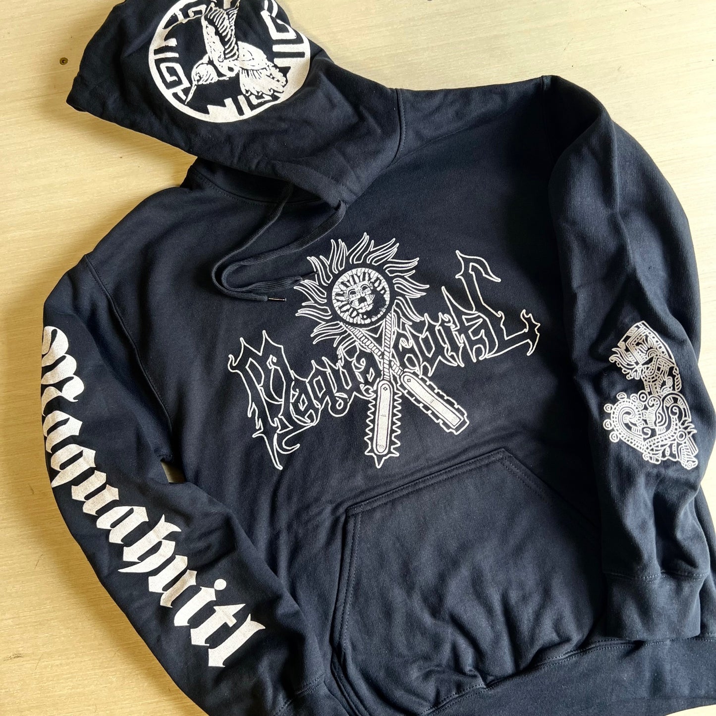 Maquahuitl pullover hooded sweatshirt