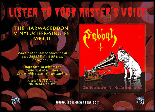 Sabbat - The Harmageddon Vinylucifer Singles part 2 CD