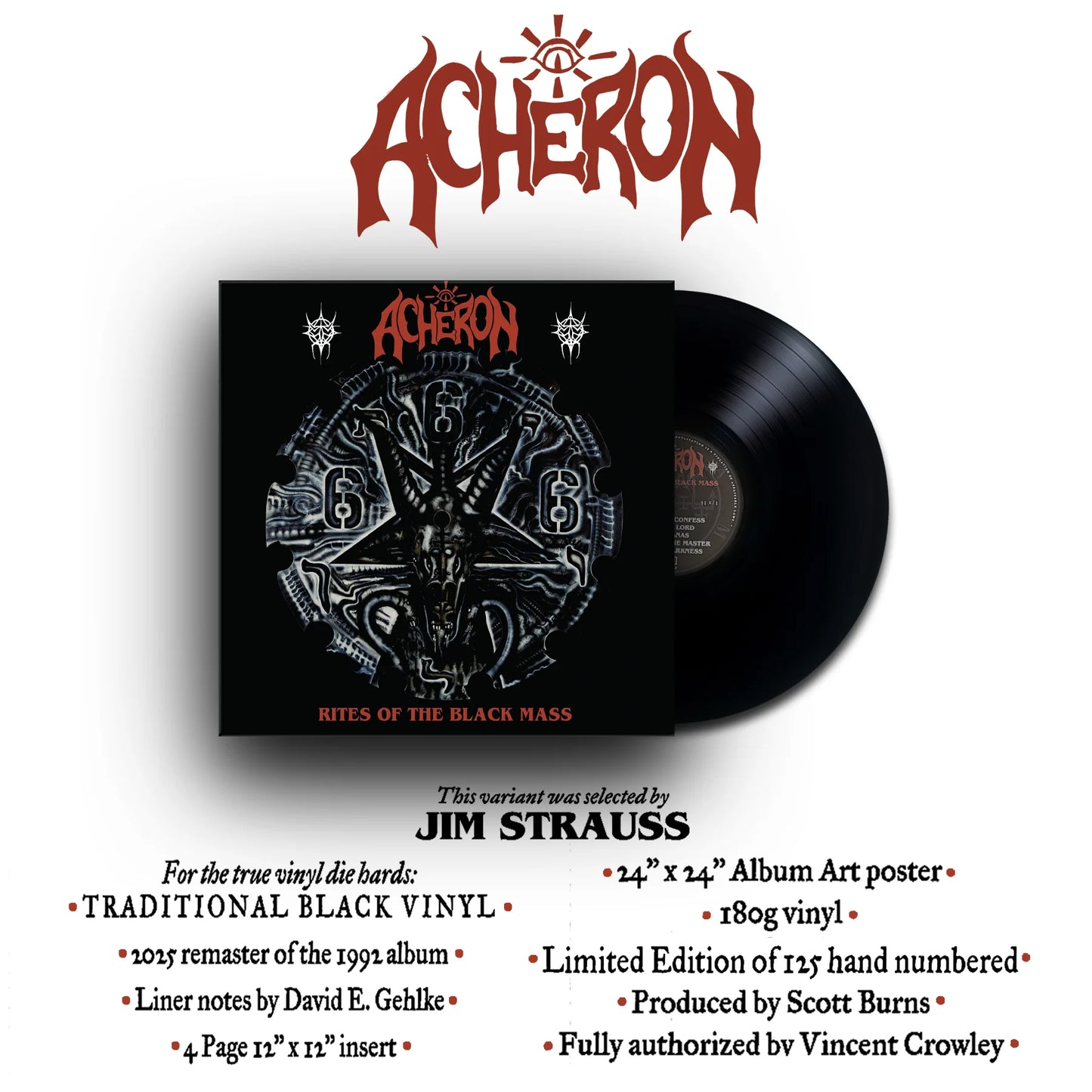 Acheron - Rites of the Black Mass LP (Jim Strauss designed variant)
