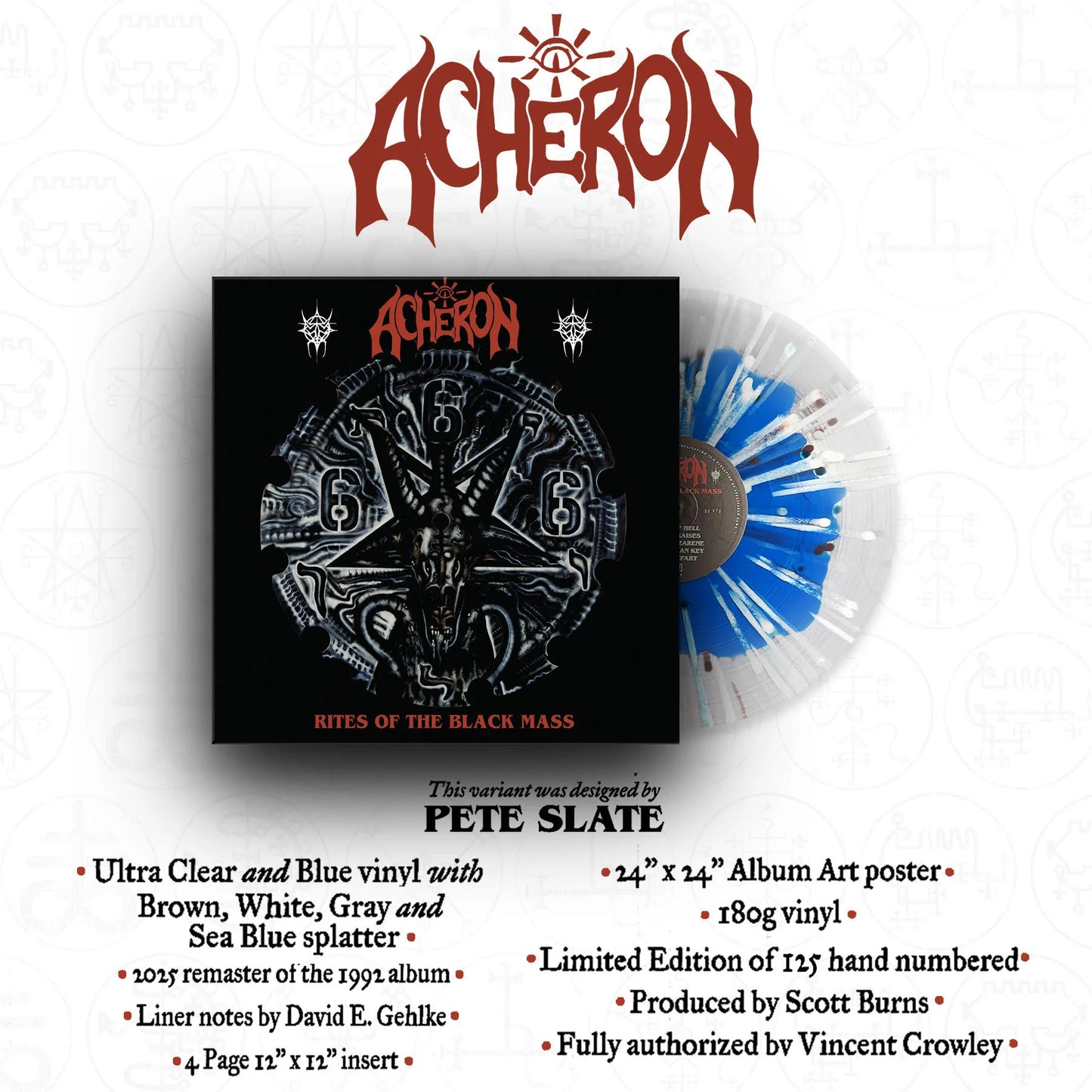 Acheron - Rites of the Black Mass LP (Pete Slate designed variant)