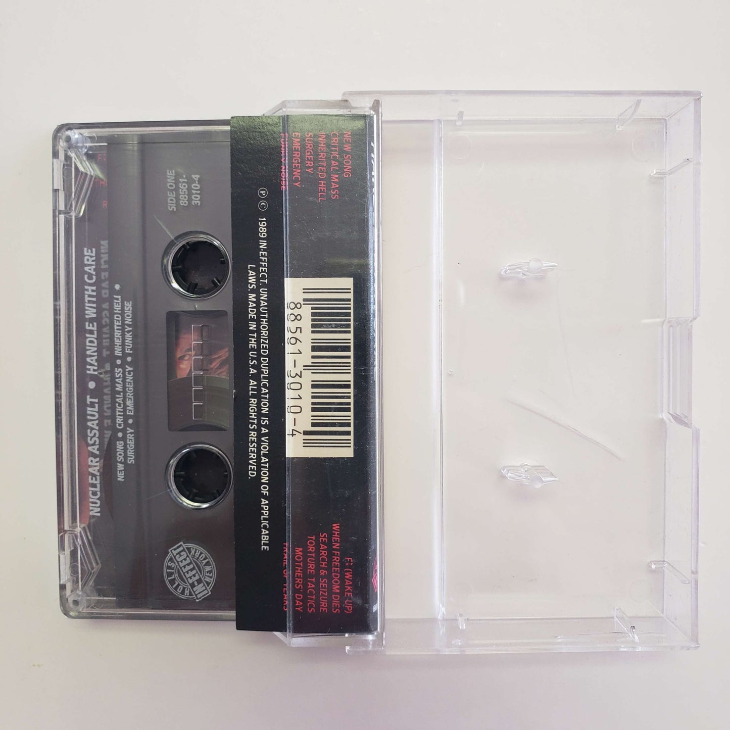 Nuclear Assault - Handle With Care original cassette tape