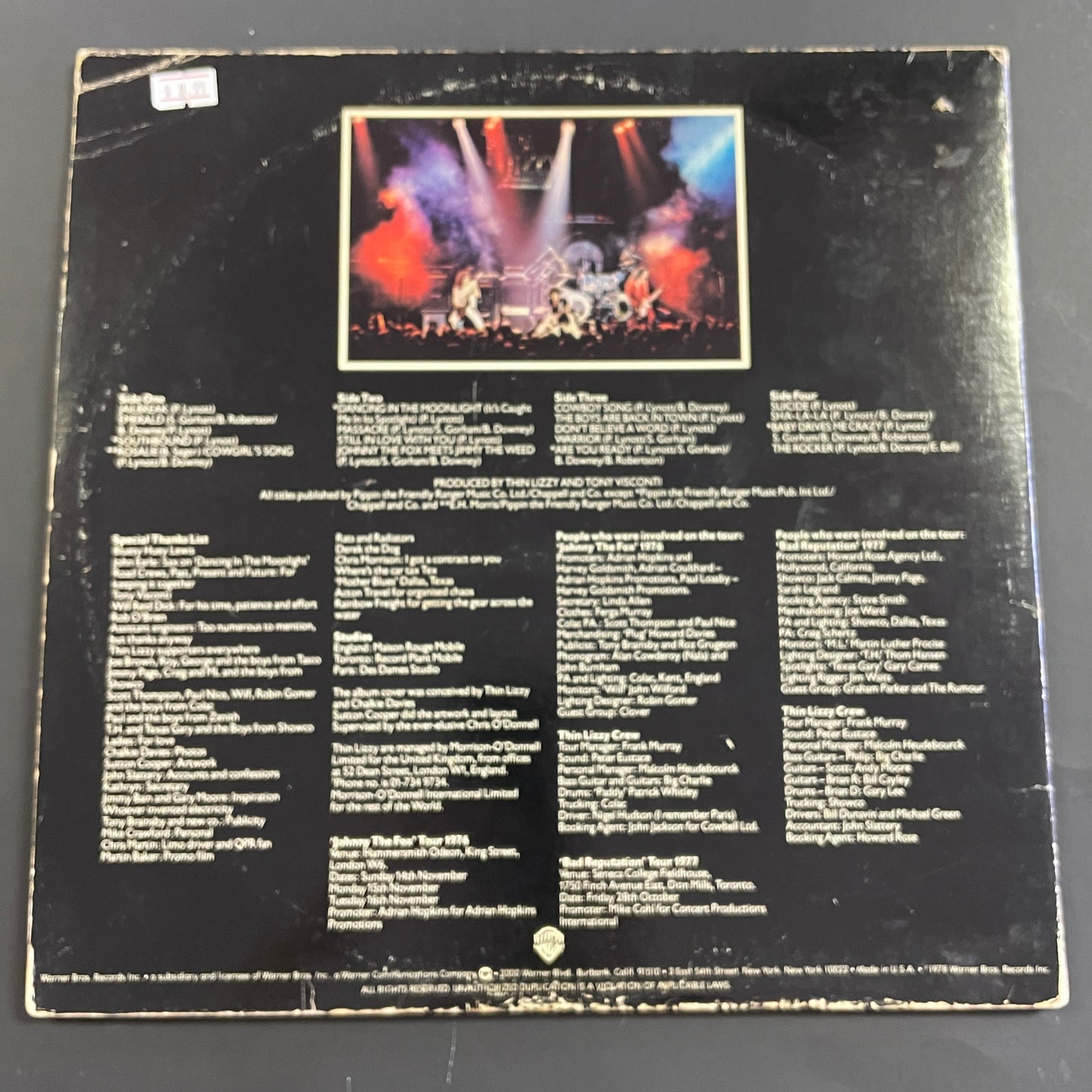 Thin Lizzy - Live and Dangerous double LP (used)